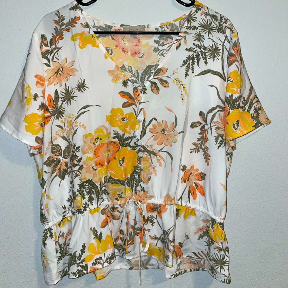 LOFT Outlet Floral Blouse